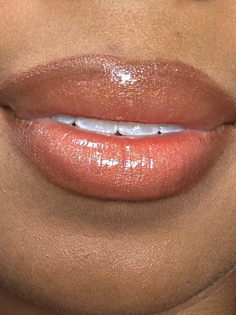 Blair Lip Gloss – Sheer Orange Shimmer Topper Gloss | Very Demure Collection