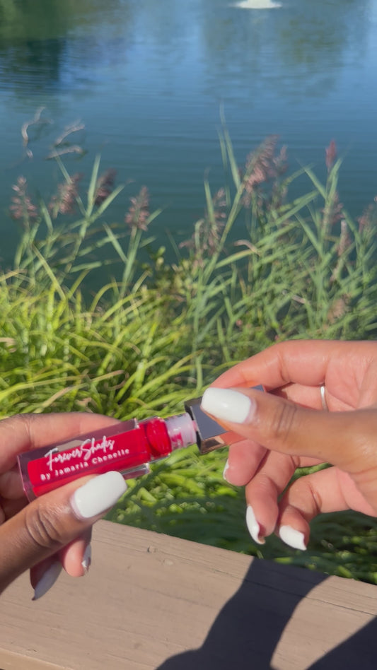 FLY GIRL Vibrant Red Lip Gloss – Bold Pigmented High-Shine Gloss